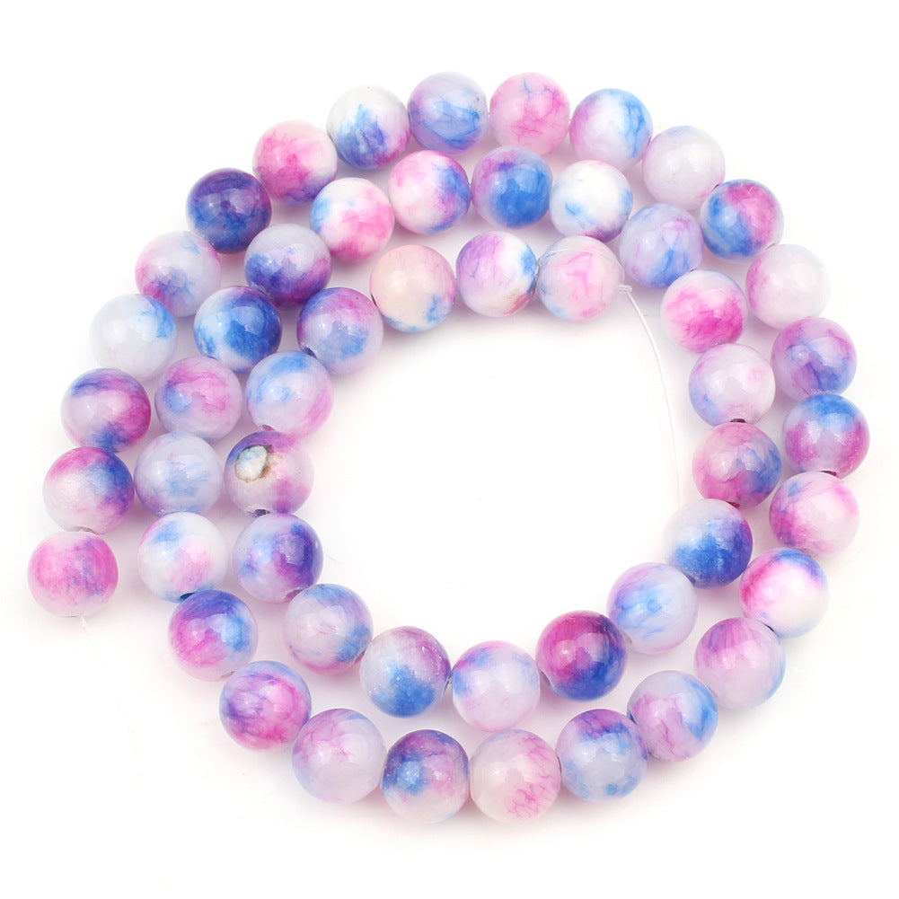 Al por mayor 62 piezas de 6 mm de 6 mm hechas a mano de bricolaje de calcedonia de bricolaje